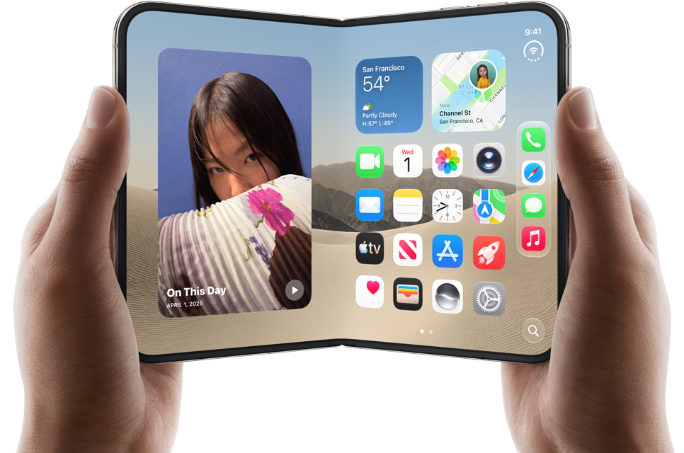 【10月23日発売】Apple初の折りたたみ「iPhone Duo」発表、36万4,800円から 画面の折り目(クリース)は評価が割れる